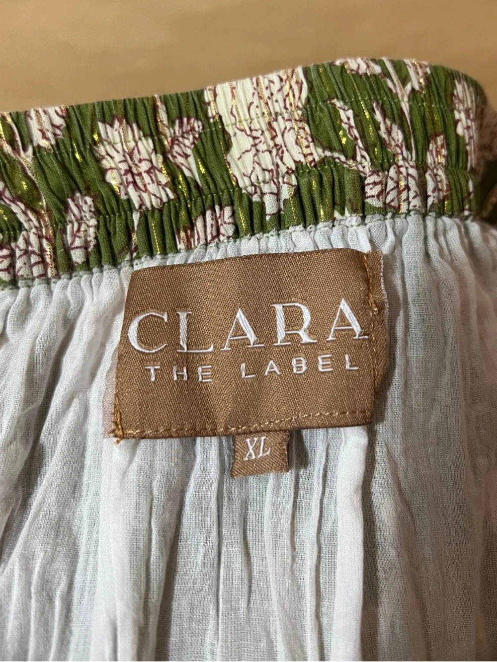 CLARA Olive Green Floral Maxi Skirt - Picture 10 of 15